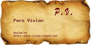 Pers Vivien névjegykártya